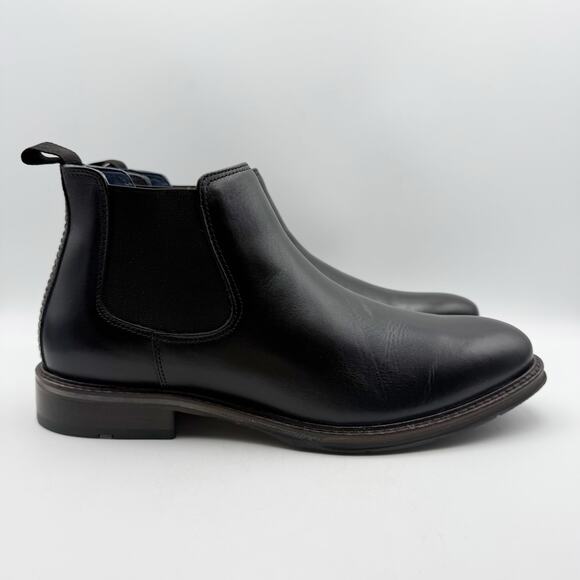 Johnston & Murphy Mens Raleigh Chelsea Boot US 9 EU 42 Black Leather NWOB - Picture 3 of 12